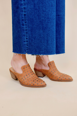 Cara Studded Slip On Mules