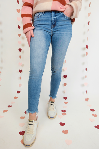 Haylie High Rise Crop Skinny Jeans