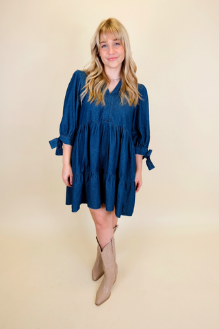 Sweet Caroline Denim Dress