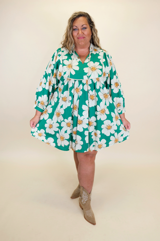 Fall For Floral Dress in Plus