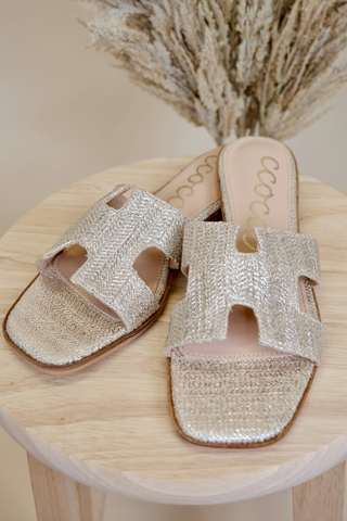 On The Boardwalk Raffia Sandals