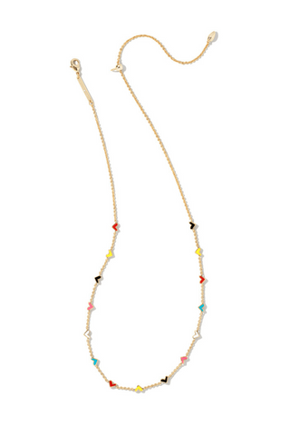 Haven Heart Gold Strand Necklace in Multi Mix