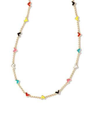 Haven Heart Gold Strand Necklace in Multi Mix