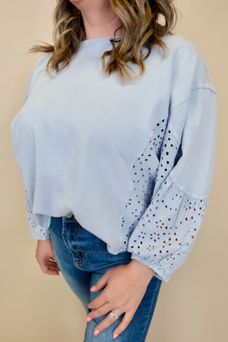 Easy To Love Eyelet Top