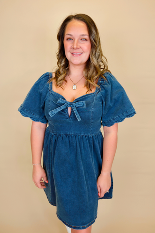 Denim Bow Dress