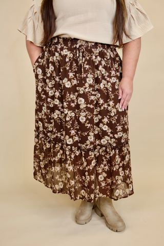 Floral Oasis Skirt In Plus