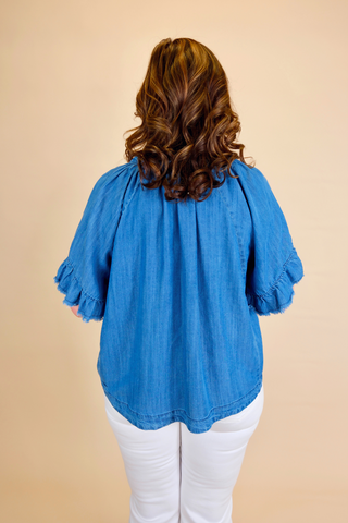 Praise You Chambray Blouse