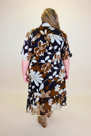 Leaves Are Turning Midi Dress In Plus