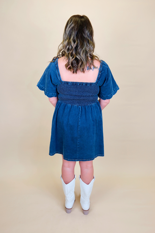 Denim Bow Dress