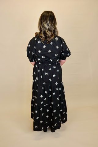 Ribbons & Pearls Midi Dress