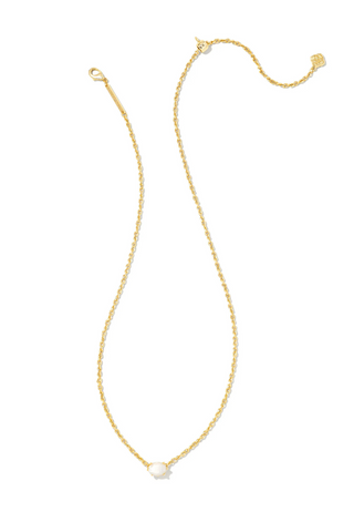 Cailin Gold Pendant Necklace in Ivory Mother-of-Pearl