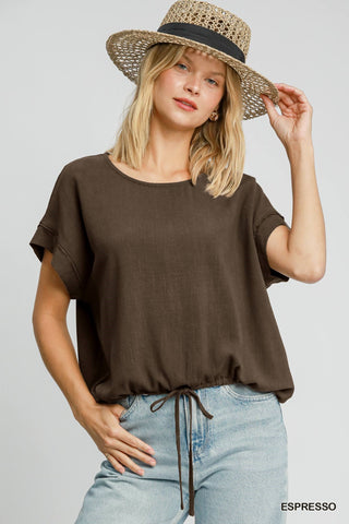 Lovely Linen Cap Sleeve Top