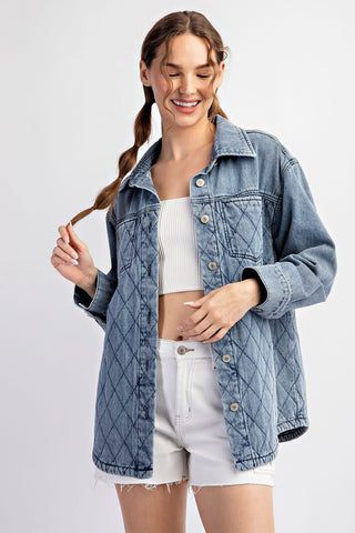 Quilted Denim Jacket