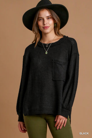 Perfect Timing Waffle Knit Top