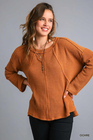 Trendy Go To Waffle Knit Top