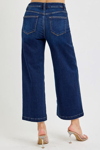 Addie High Rise Crop Wide Leg Jeans