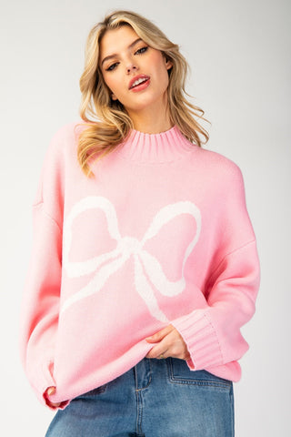 Baby Pink Bow Sweater