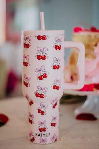 Cherry Bow Stainless Steel Tumbler